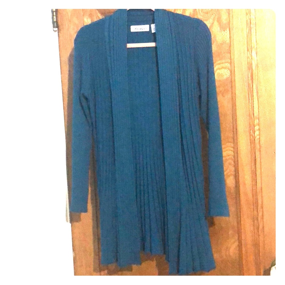 Deep Teal Long Ribbed Sweater